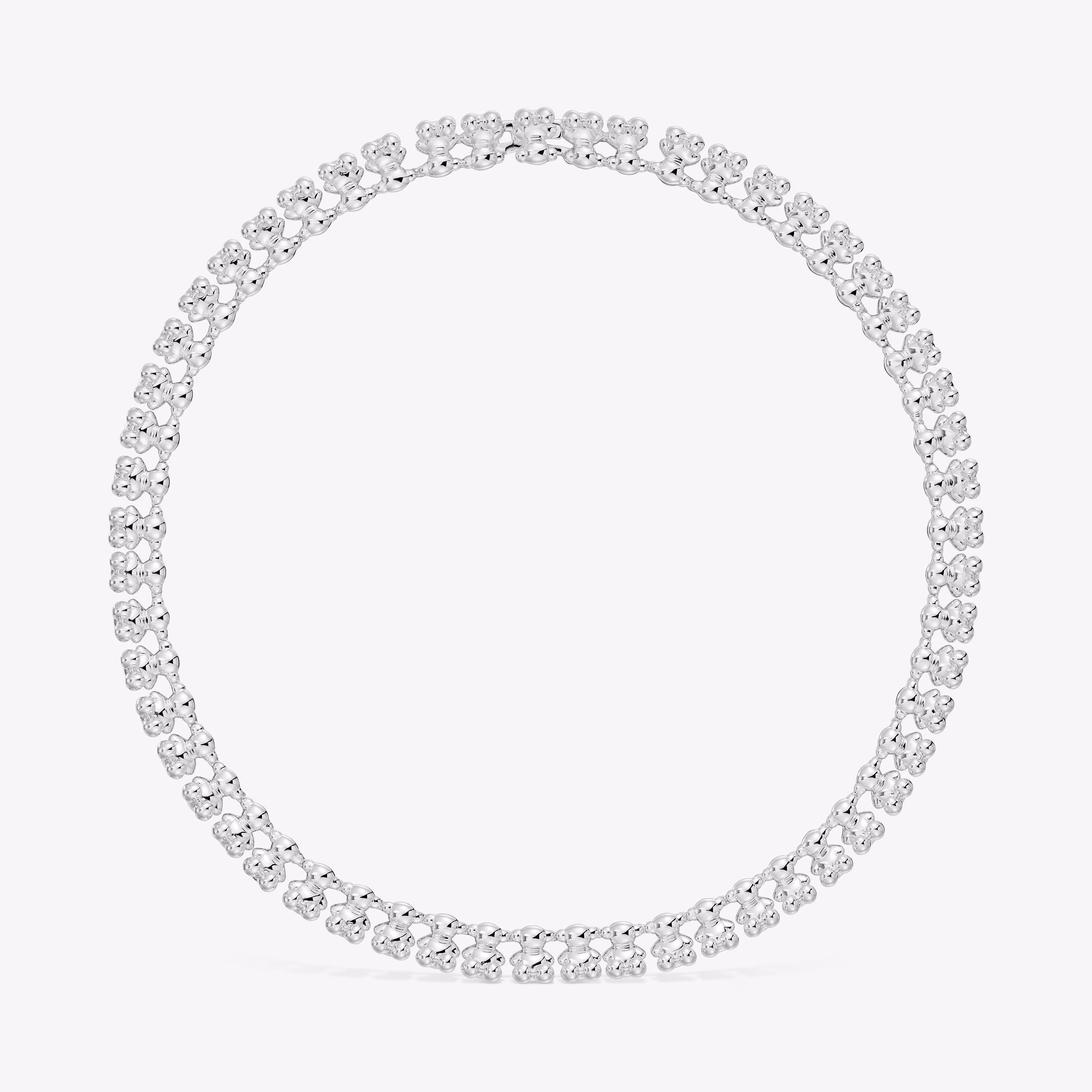 Collar corto de plata motivos oso grande Bold Bear