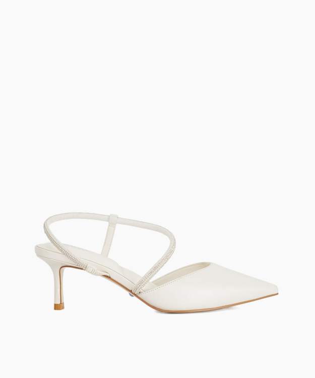 Ceremonial Ivory - T-Bar Embellished Wedding Shoes