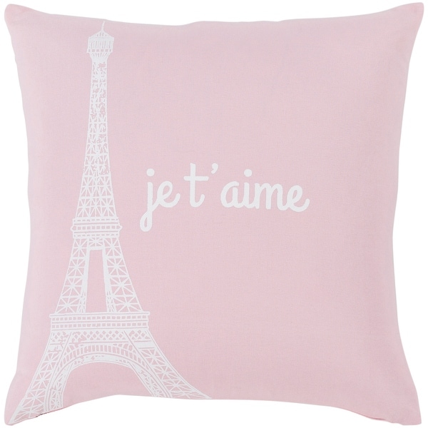 Artistic Weavers Ariella Blush "Je t'aime" Poly Fill Throw Pillow (20" x 20")