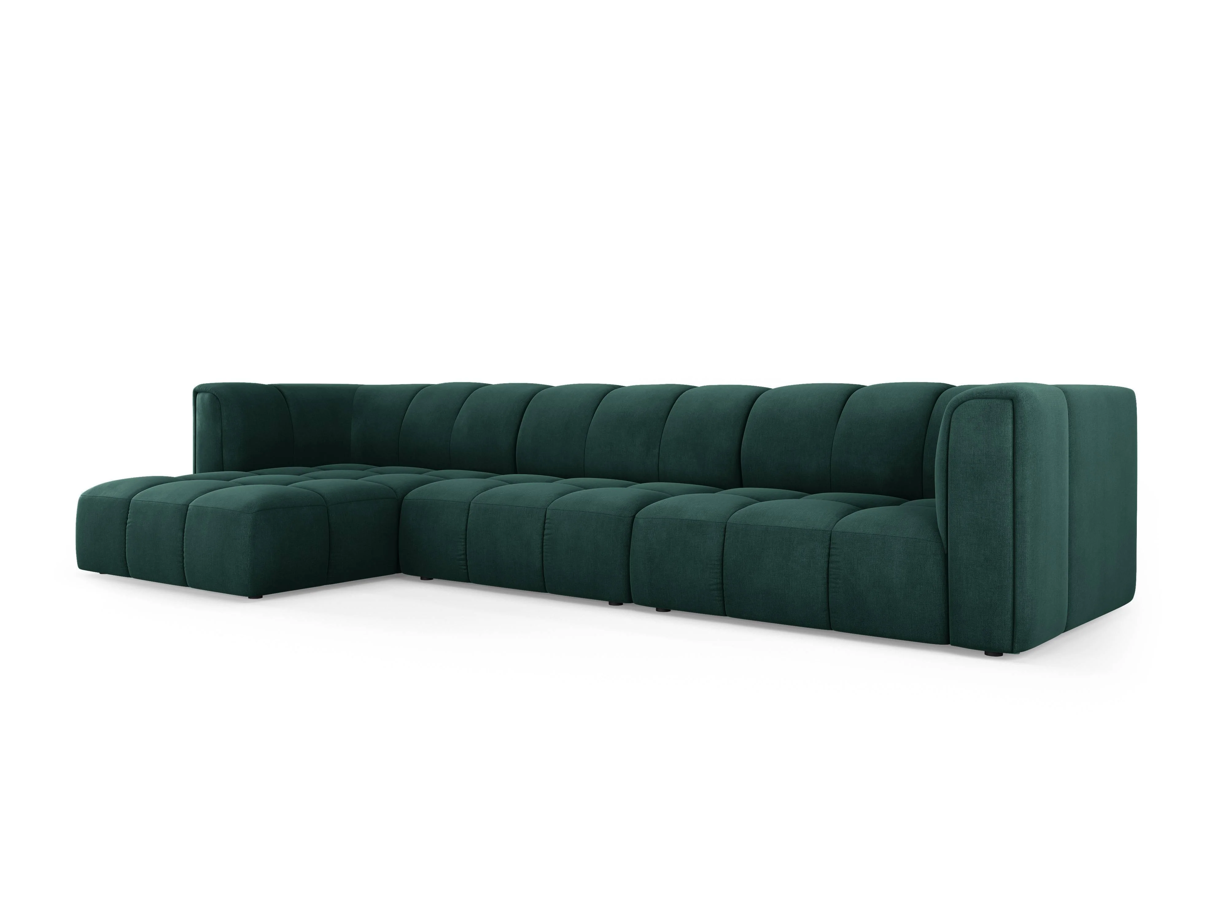 Hoekbank Francesca chenille links 5-zits