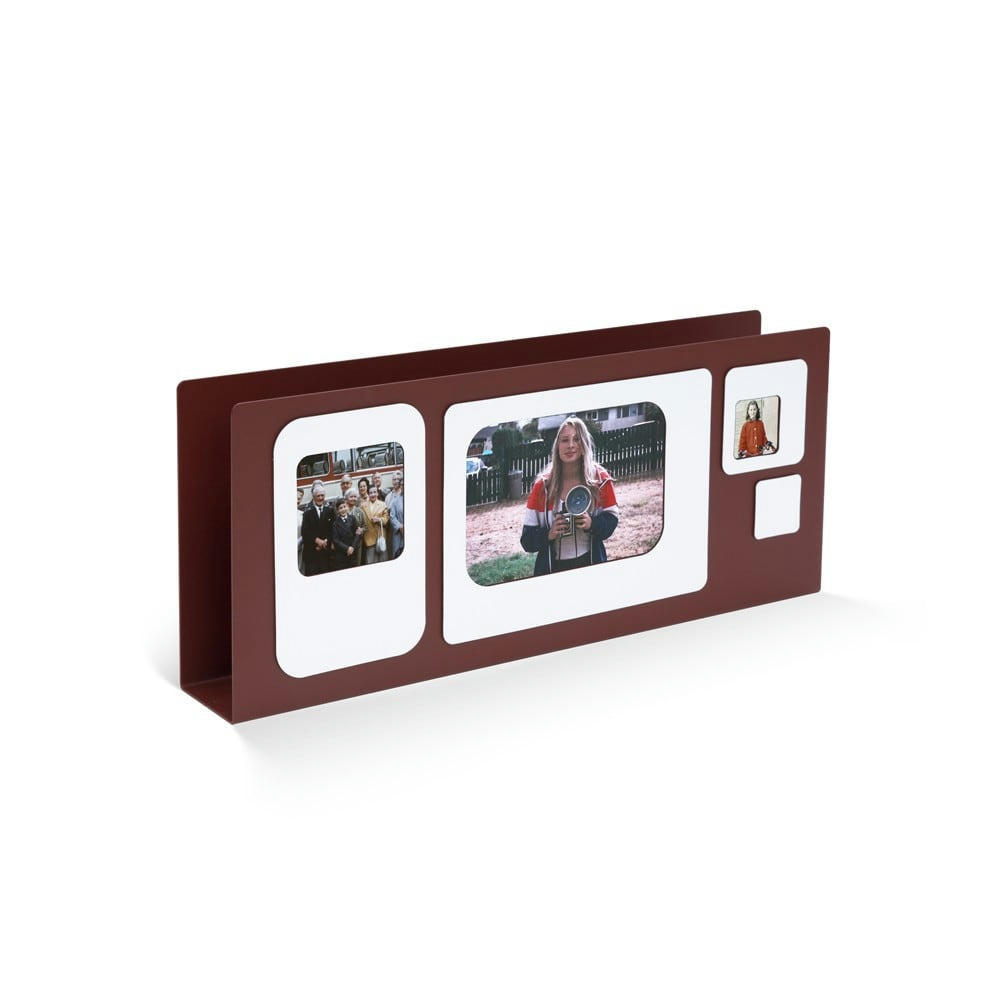 - Porte lettres métal acier oxyde rouge