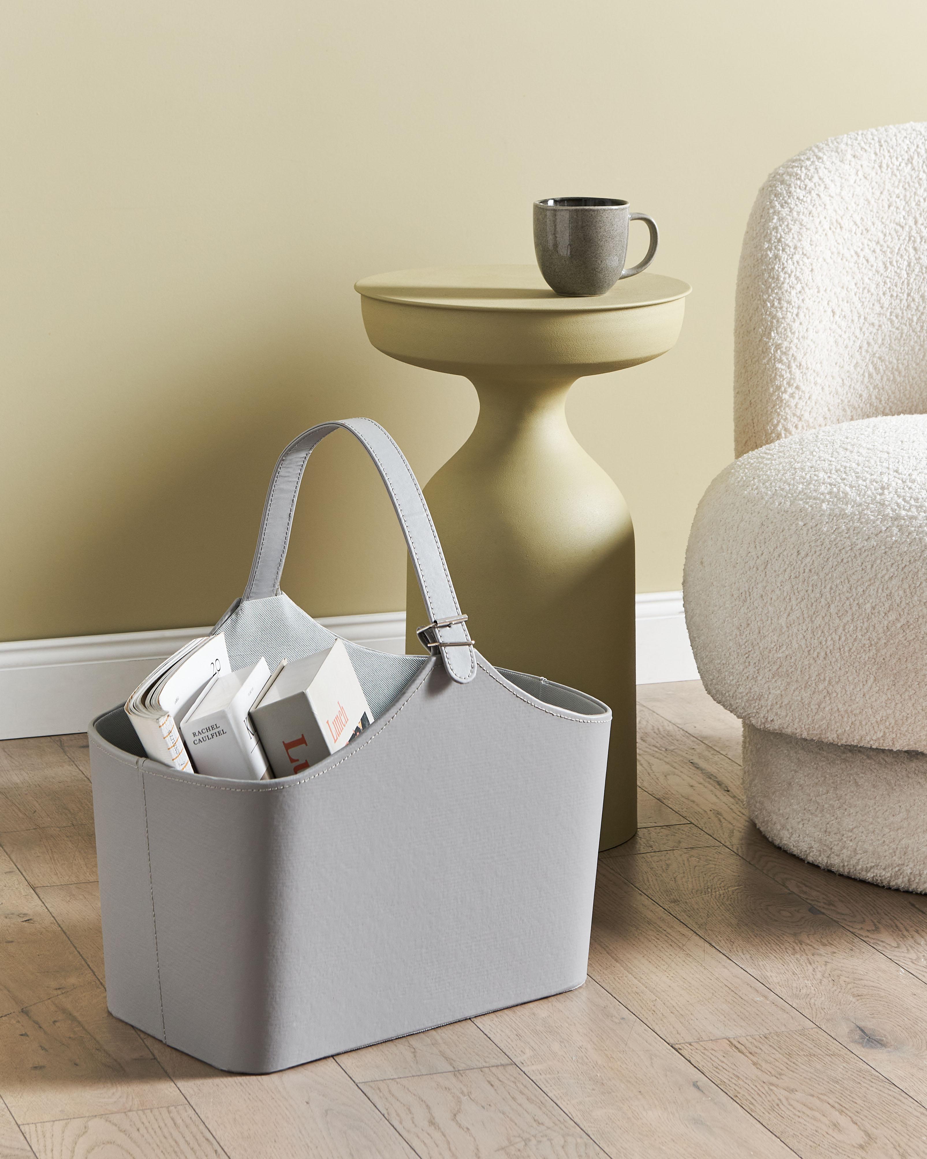 Basket ELAM Faux Leather Grey