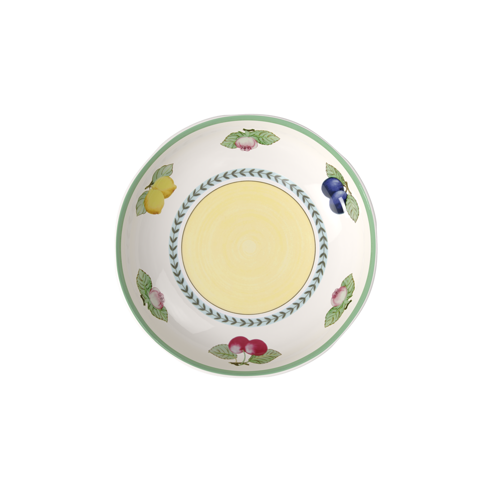 French Garden Appetizer/ Dessert Bowl - Multi-colored, 17 oz, Premium Porcelain