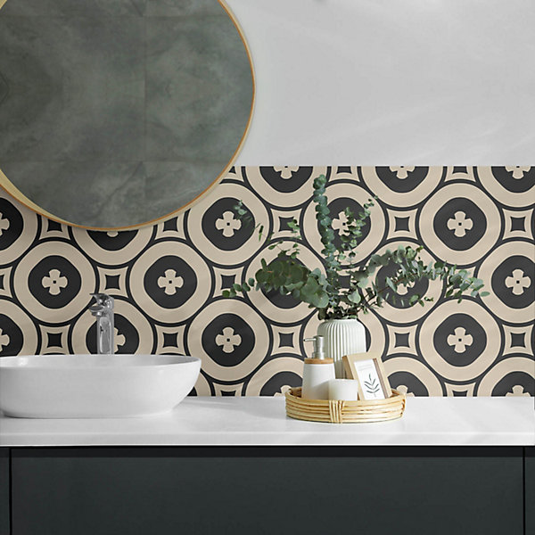 Panneau Décoratif Mural Wallfluent 100x50 cm Motif Terrazzo Abstrait 1 pièce