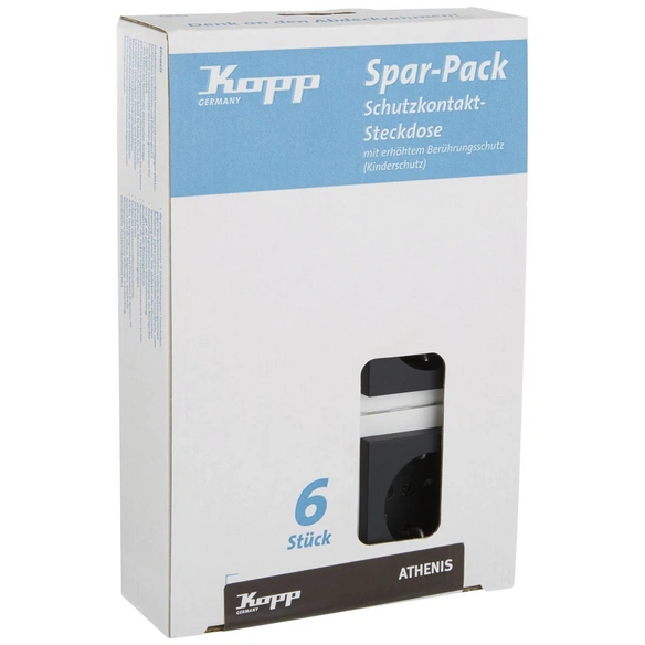 Schutzkontakt-Steckdose »ATHENIS«, anthrazit, Thermoplast