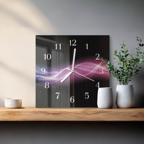 Zegar do kuchni 30x30 Abstrakcyjne Linie nowoczesny do salonu