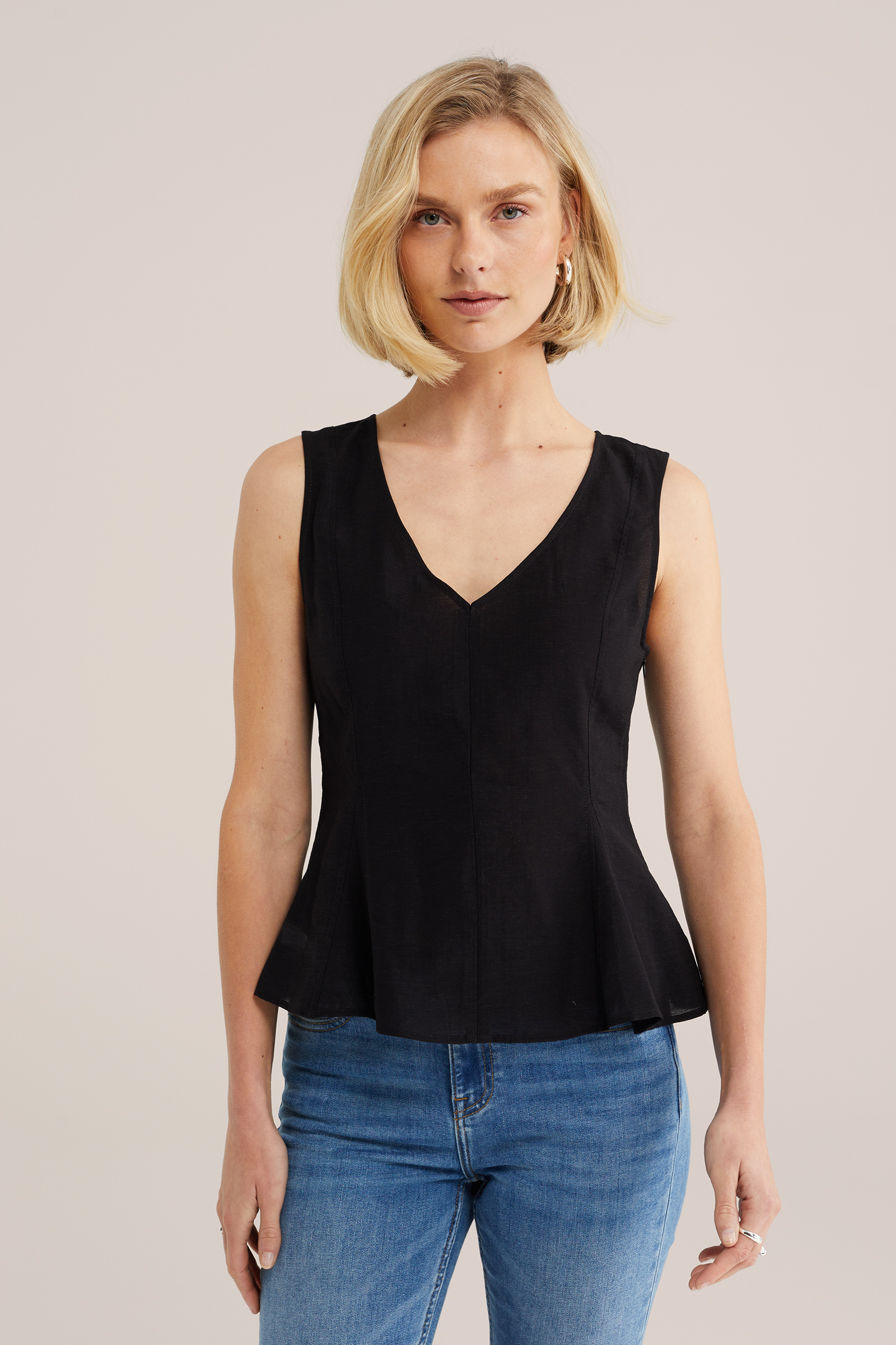 Dames peplum top