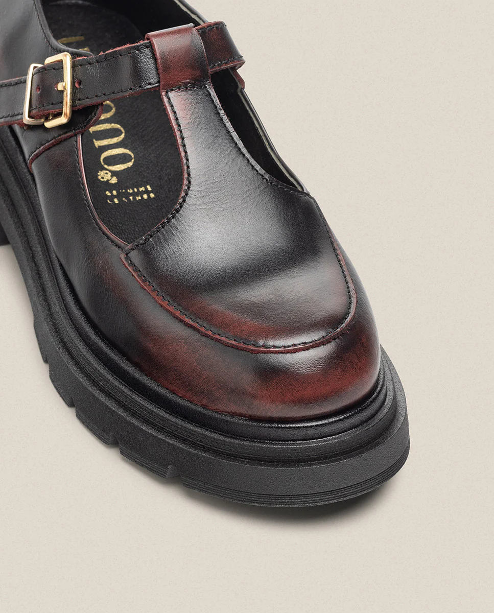 Zapato plano CHAM-003 burdeos