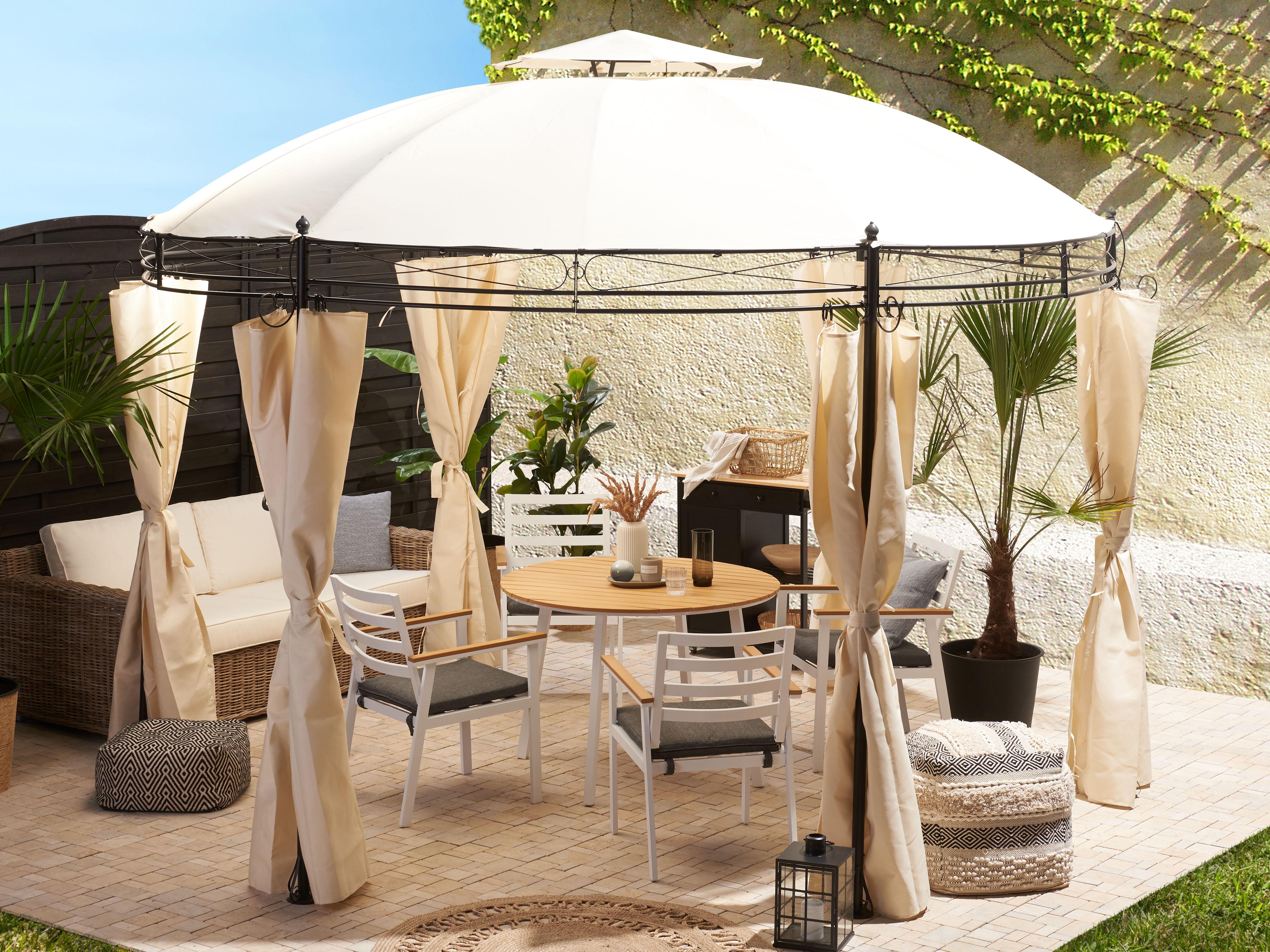 Gazebo SAFARA Metal 368 cm 368 cm Beige
