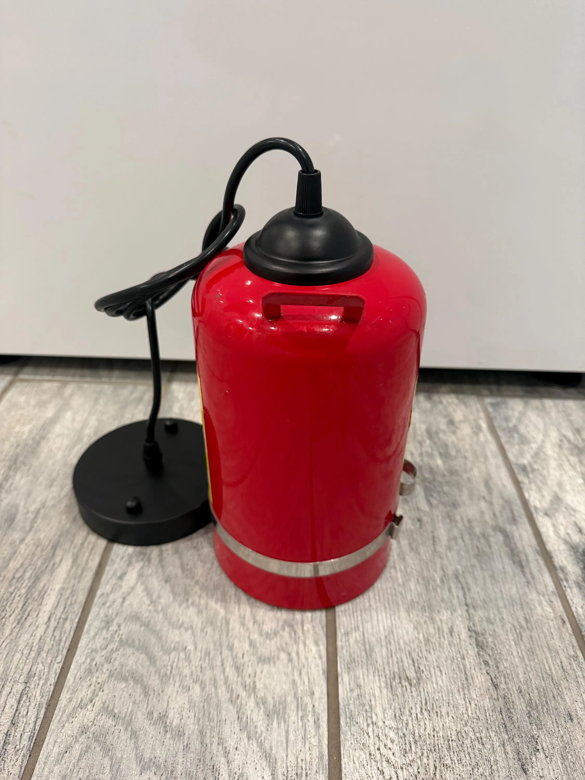 Repurposed Fire Extinguisher Pendant Light