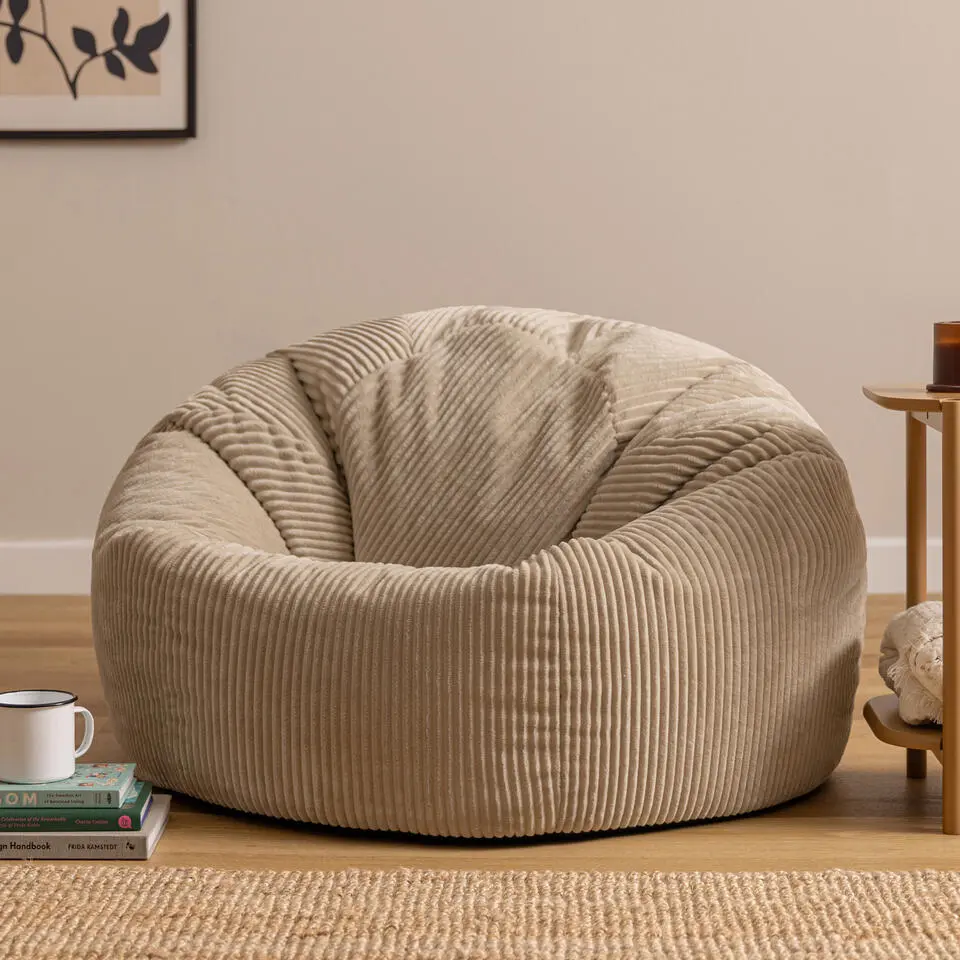 icon - Kingston XL Zitzak Fauteuil - Ribfluweel - Beige