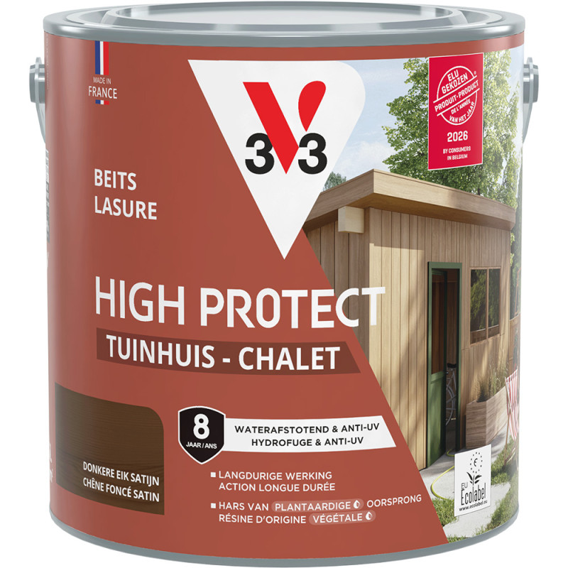 Lasure pour chalet High Protect chêne foncé 2,5 L V33