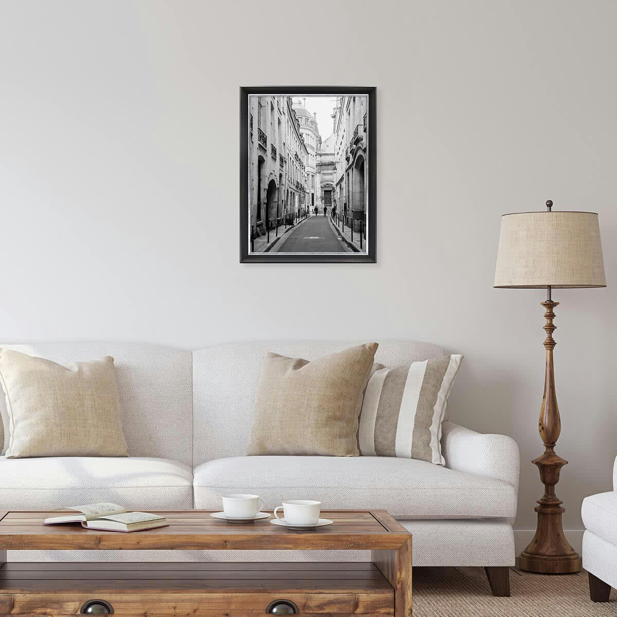 PANDORE - Cadre photo noir et finition argent 30x40 cm résine recyclée