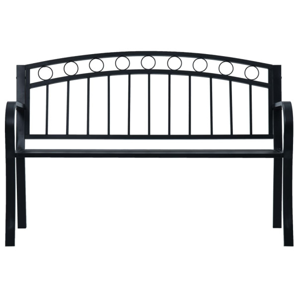 Ławka ogrodowa CzarnyMetal vidaXL