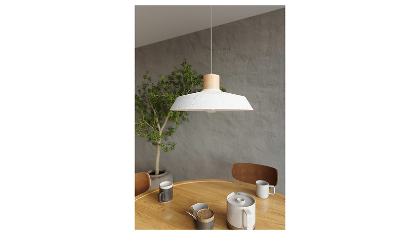 Lampa wisząca Afra betonowa szara