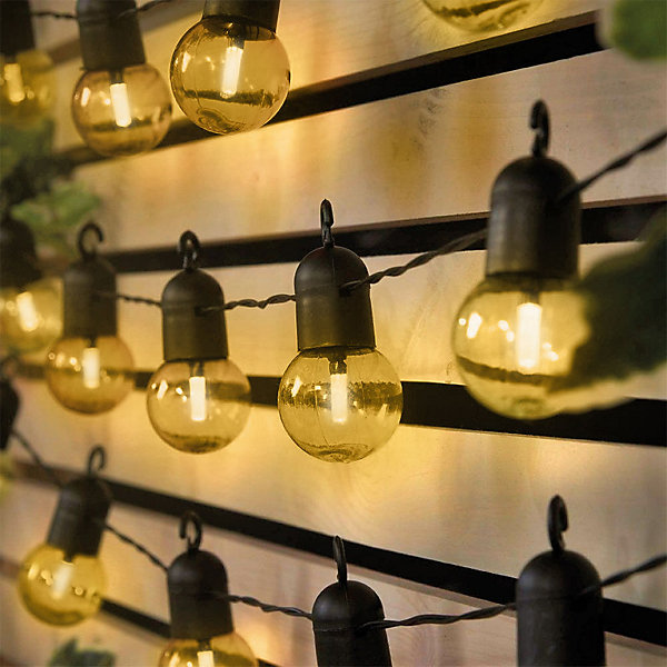 Guirlande lumineuse guinguette solaire 30 LEDNoir