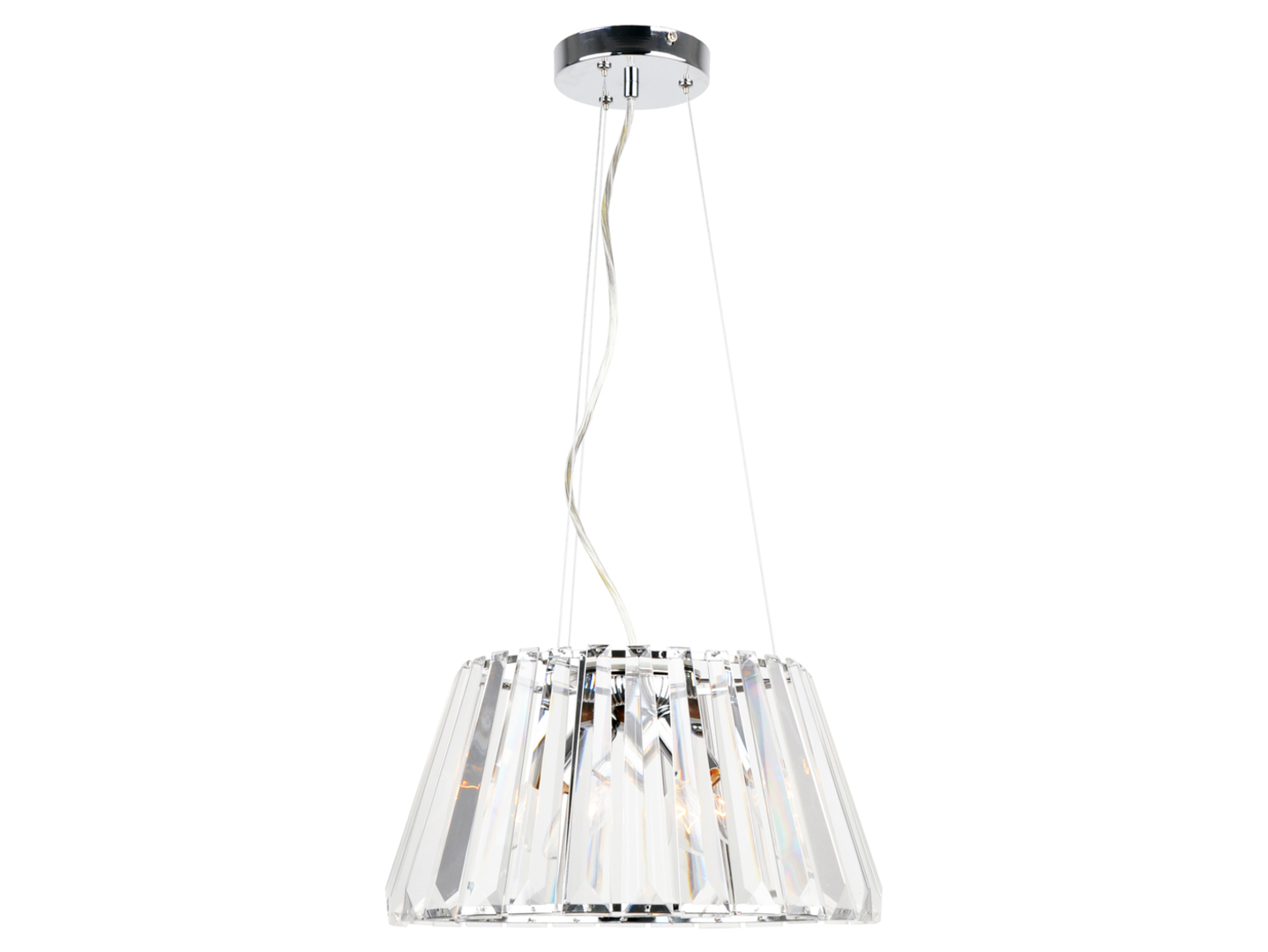 Lampa wisząca Kwarc 3-punktowa akrylowa transparentna
