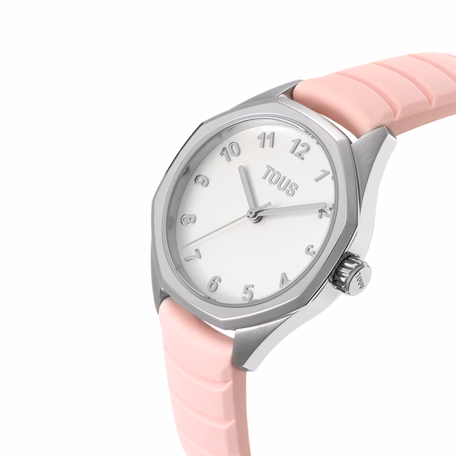 Reloj analógico con correa de caucho en color rosa TOUS Now KDT