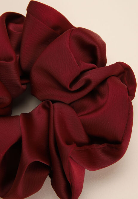 Womens Burgundy XL Satin Scrunchie