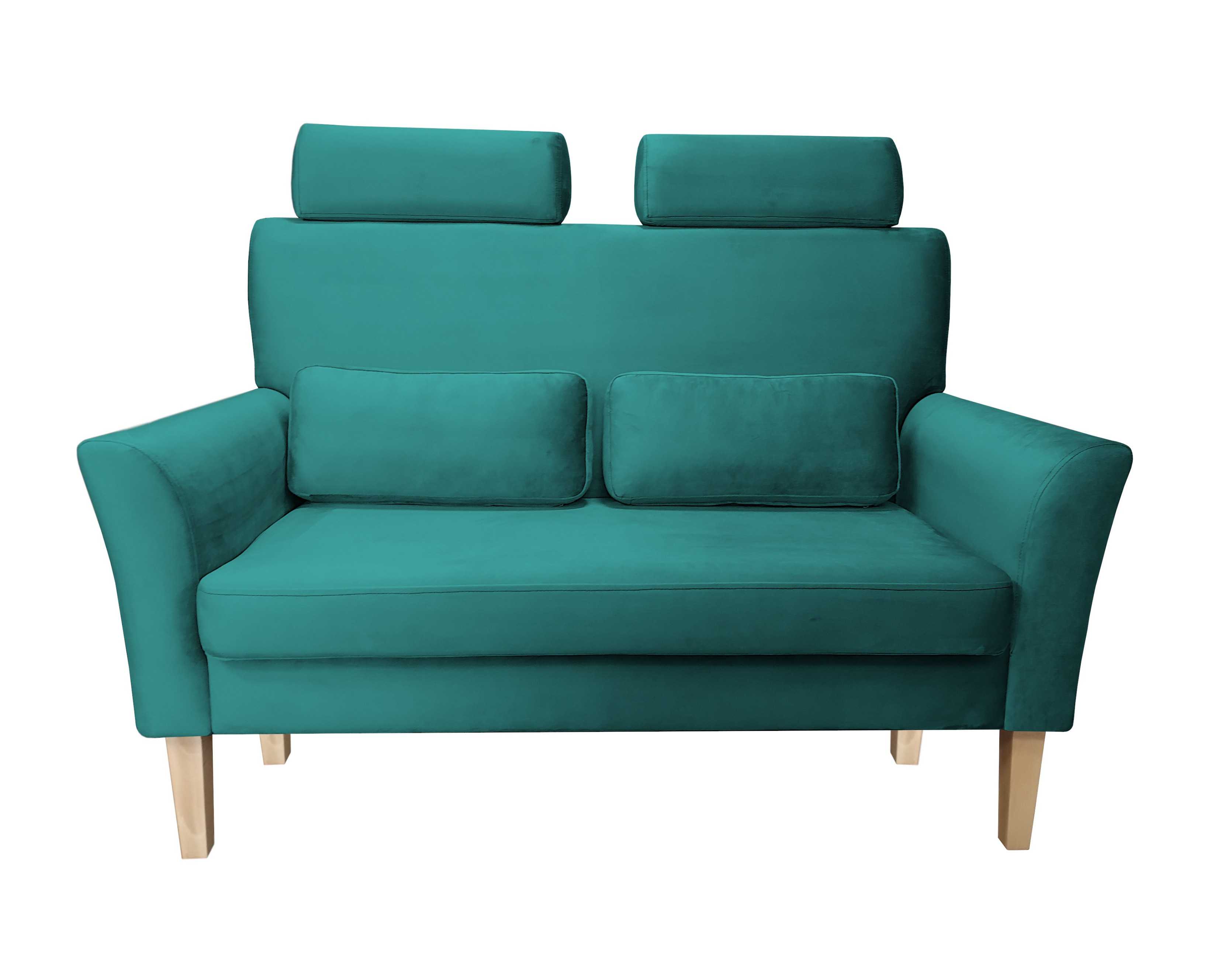 Sofa DENVER tkanina Welur noga drewniana