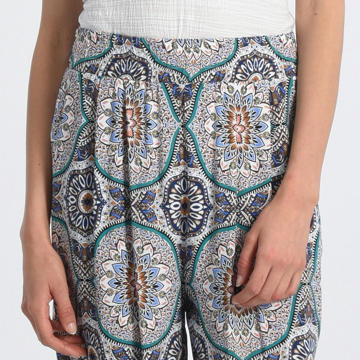 Pantalon large imprimé