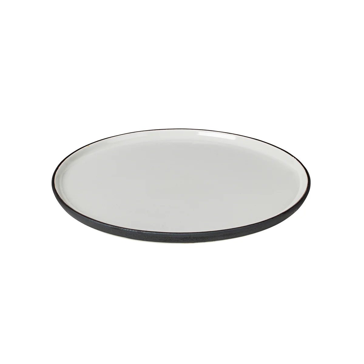 Broste Copenhagen - Esrum Frühstücksteller Ø 21 cm, elfenbein glänzend / grau matt