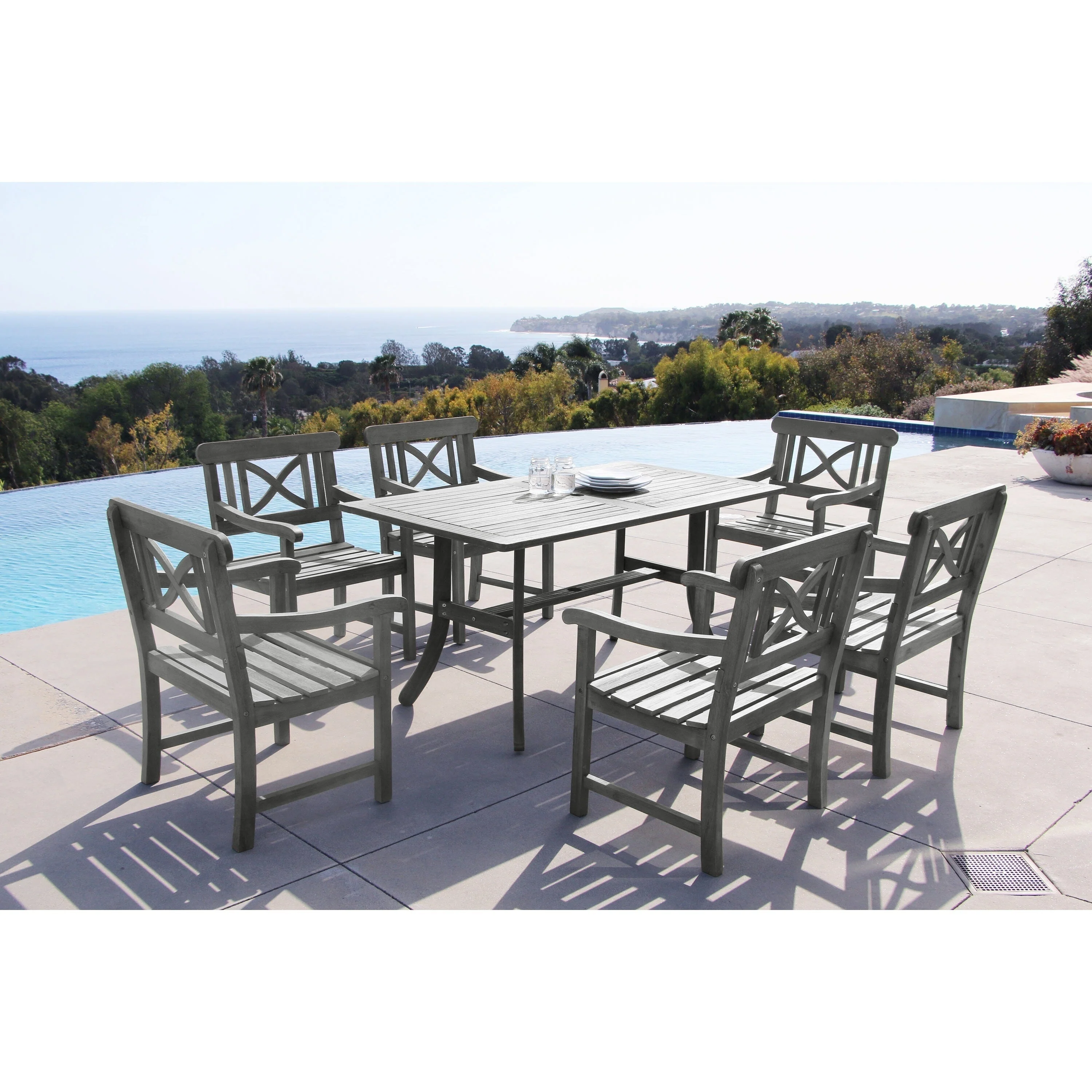 Surfside Weather-resistant Outdoor Hand-scraped Hardwood Armchair by Havenside Home