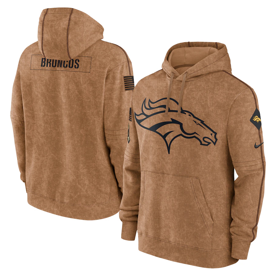 Denver Broncos Men's Nike Brown 2023 Salute To Service Club Pullover Hoodie