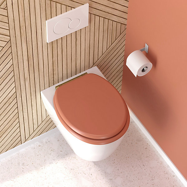 Abattant wc samba mdf terracota déclipsable soft close
