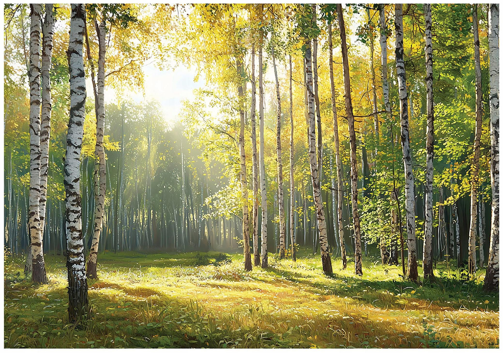 Fototapeta las 3d drzewa natura zielony na ścianę sypialnia salon 250x175