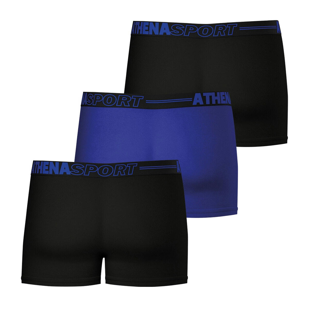 Lot de 3 boxers unis en microfibre