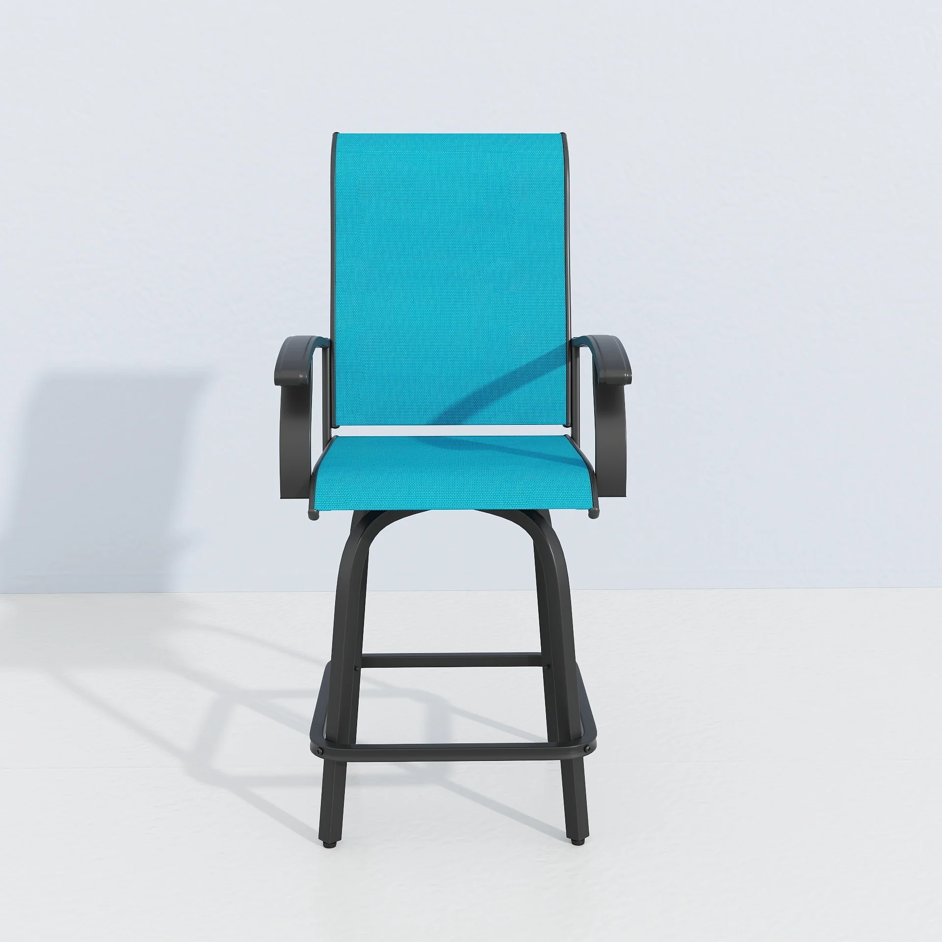 Outdoor Metal Swivel Counter-height Bar Stool Dining Chair Set of 2/4