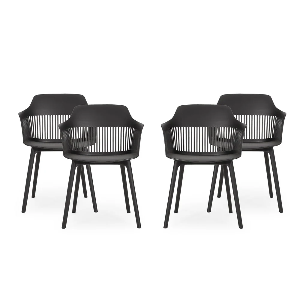 Dahlia Outdoor Modern Dining Chair (Set of 4) by Christopher Knight Home - 22.50 W x 21.50 D x 33.00 H