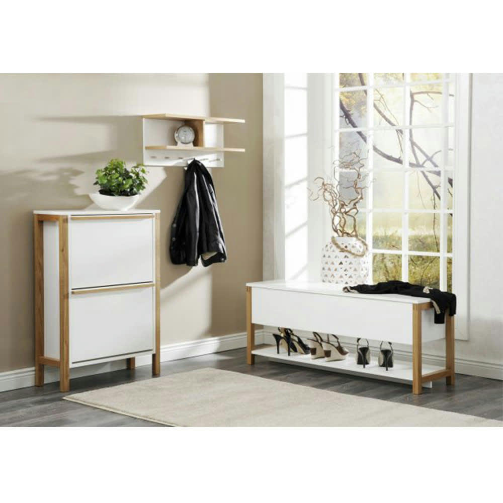 NORTHGATE - Banc d'entrée scandinave blanc