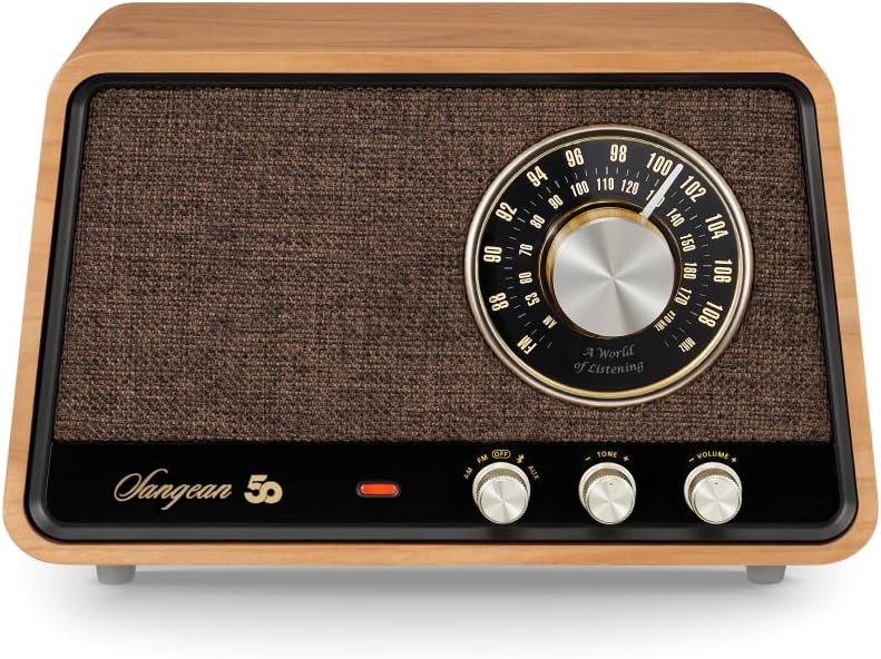 9 High-definition radio / FM / AM - RDS / Bluetooth / AUX - High-quality wooden case radio