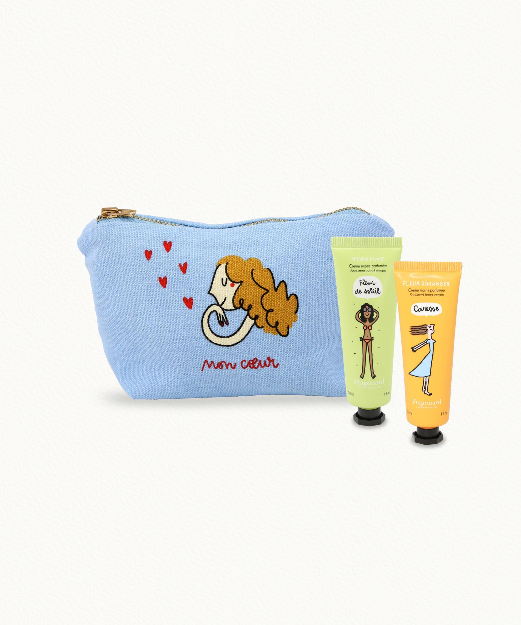 Mon Coeur - 2 crèmes mains et 1 pochette