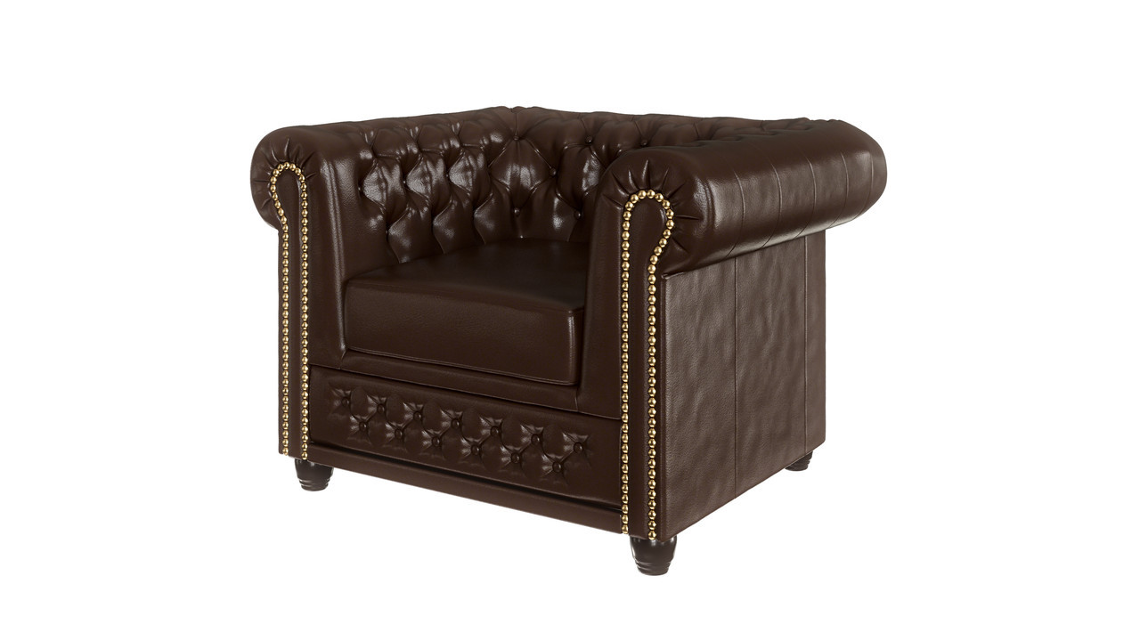 Ropez Chesterfield York fotel pikowany ekoskóra Mg 14