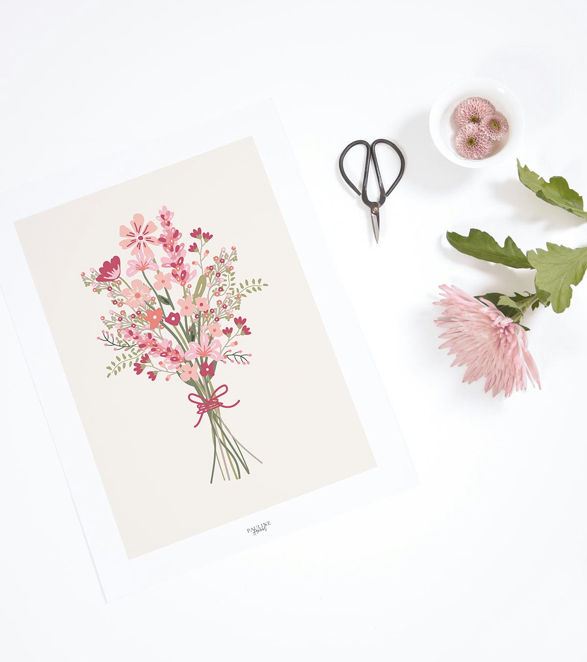 MAGENTA - Affiche fleurs Spring Bouquet (30 x 40 cm)