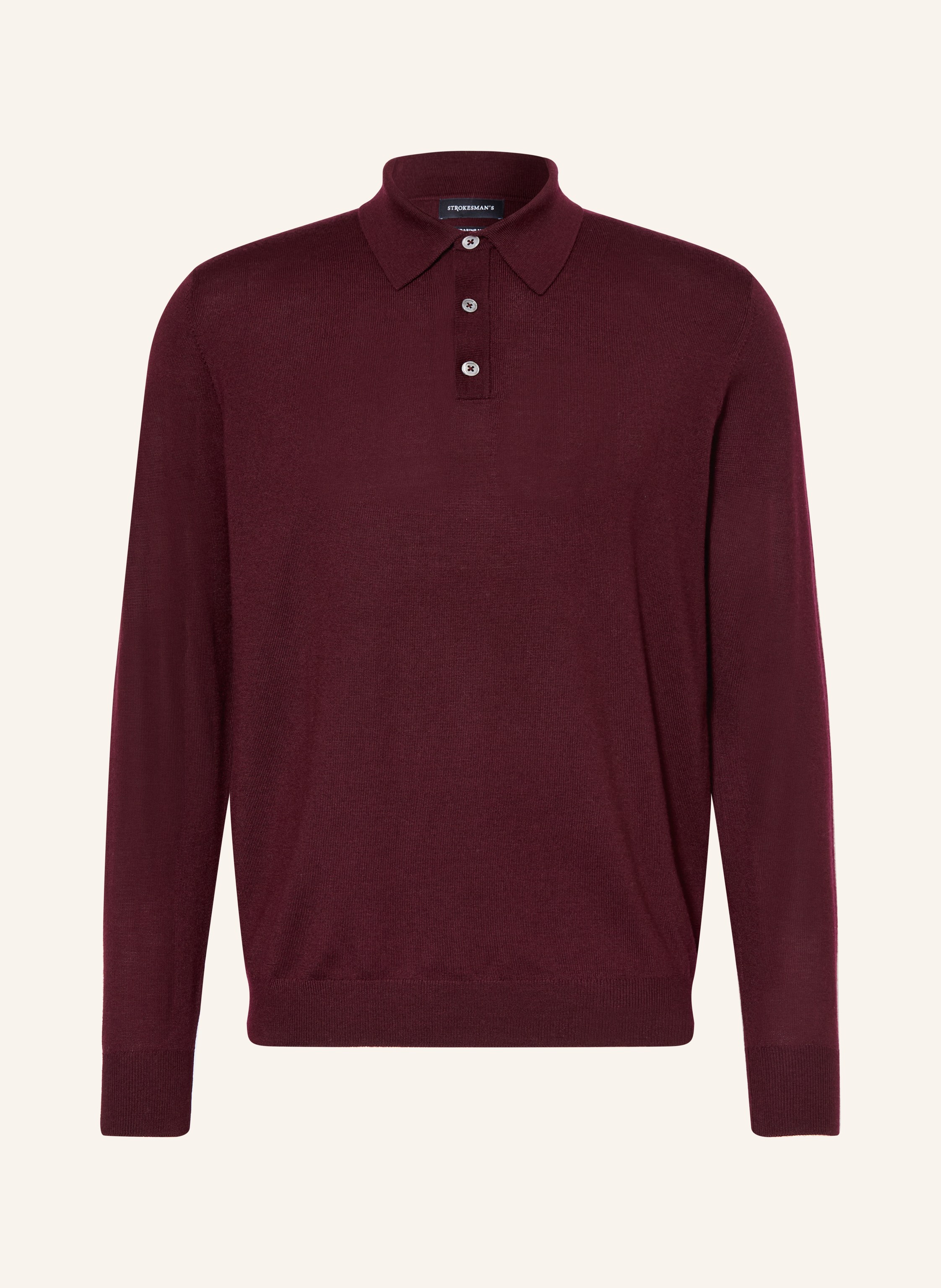 STROKESMAN'S Strick-Poloshirt aus Merinowolle