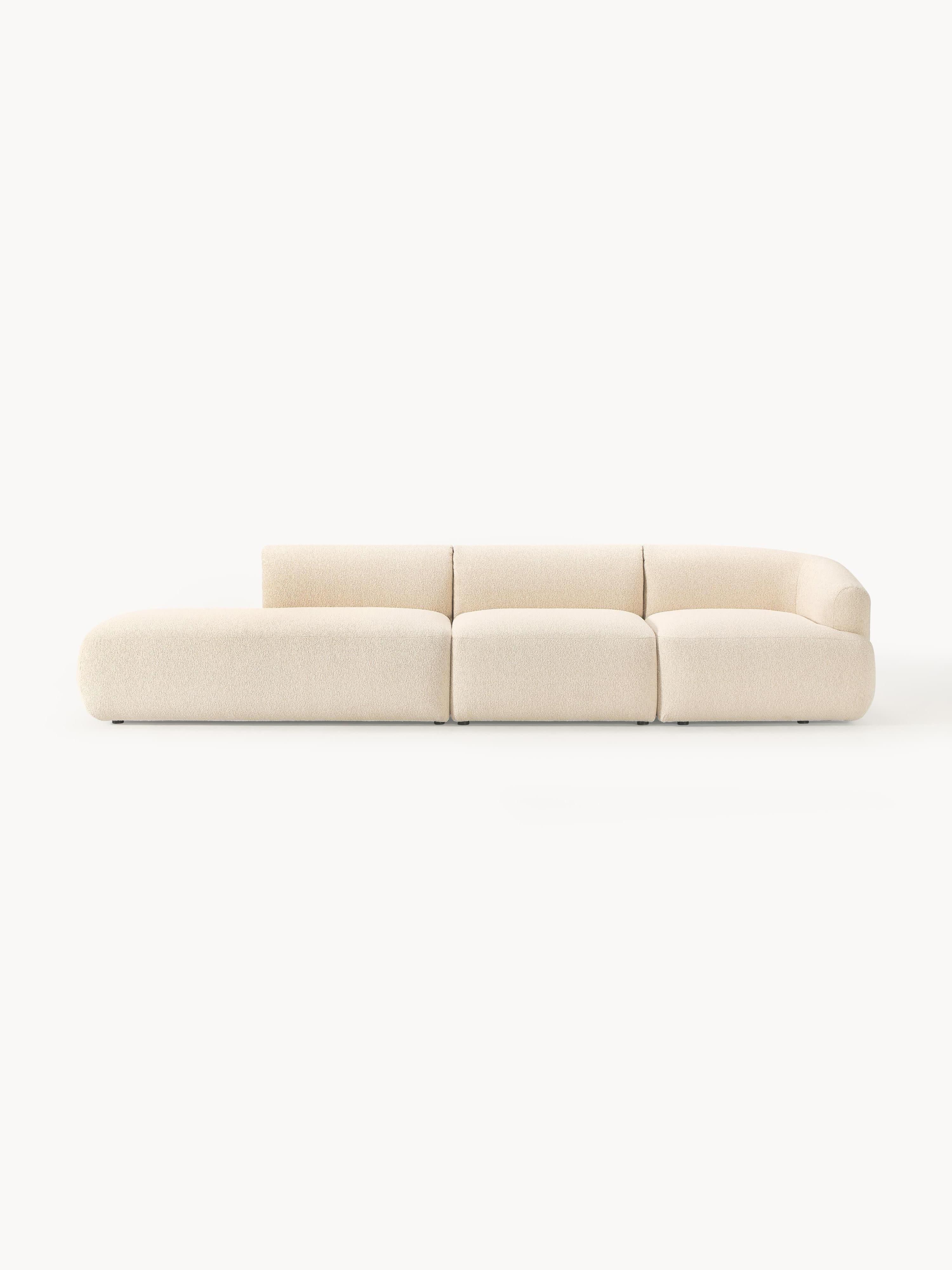 Modulare XL-Ottomane Sofia aus Bouclé