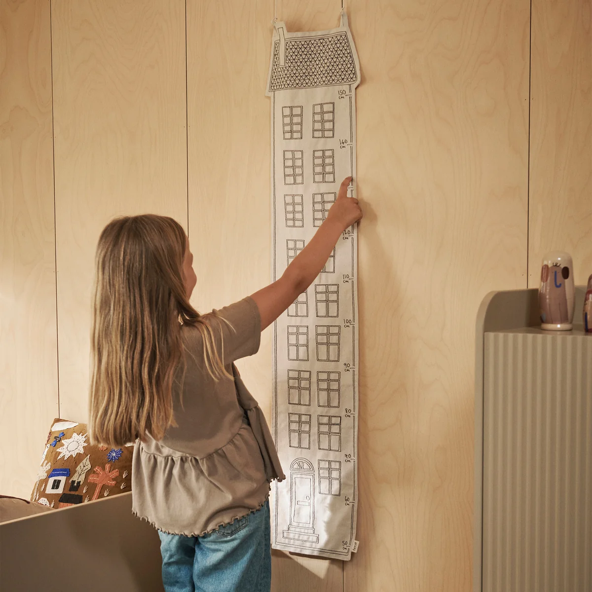 Ferm Living - Abode Growth Chart, undyed off white