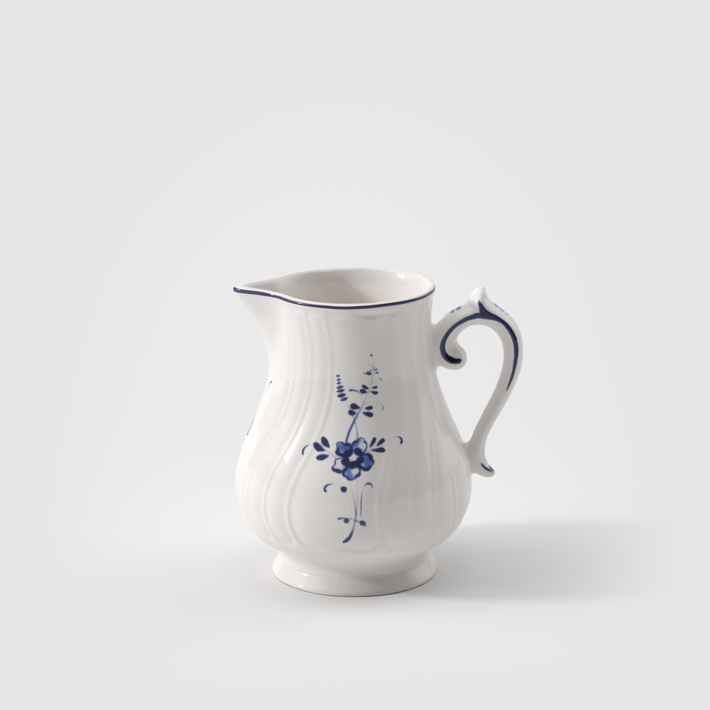 Vieux Luxembourg Creamer - White, 0 oz, Premium Porcelain