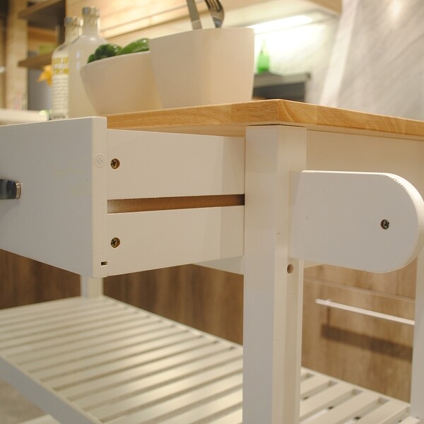 Kitchen Island & Kitchen Cart, Rubber Wood Top