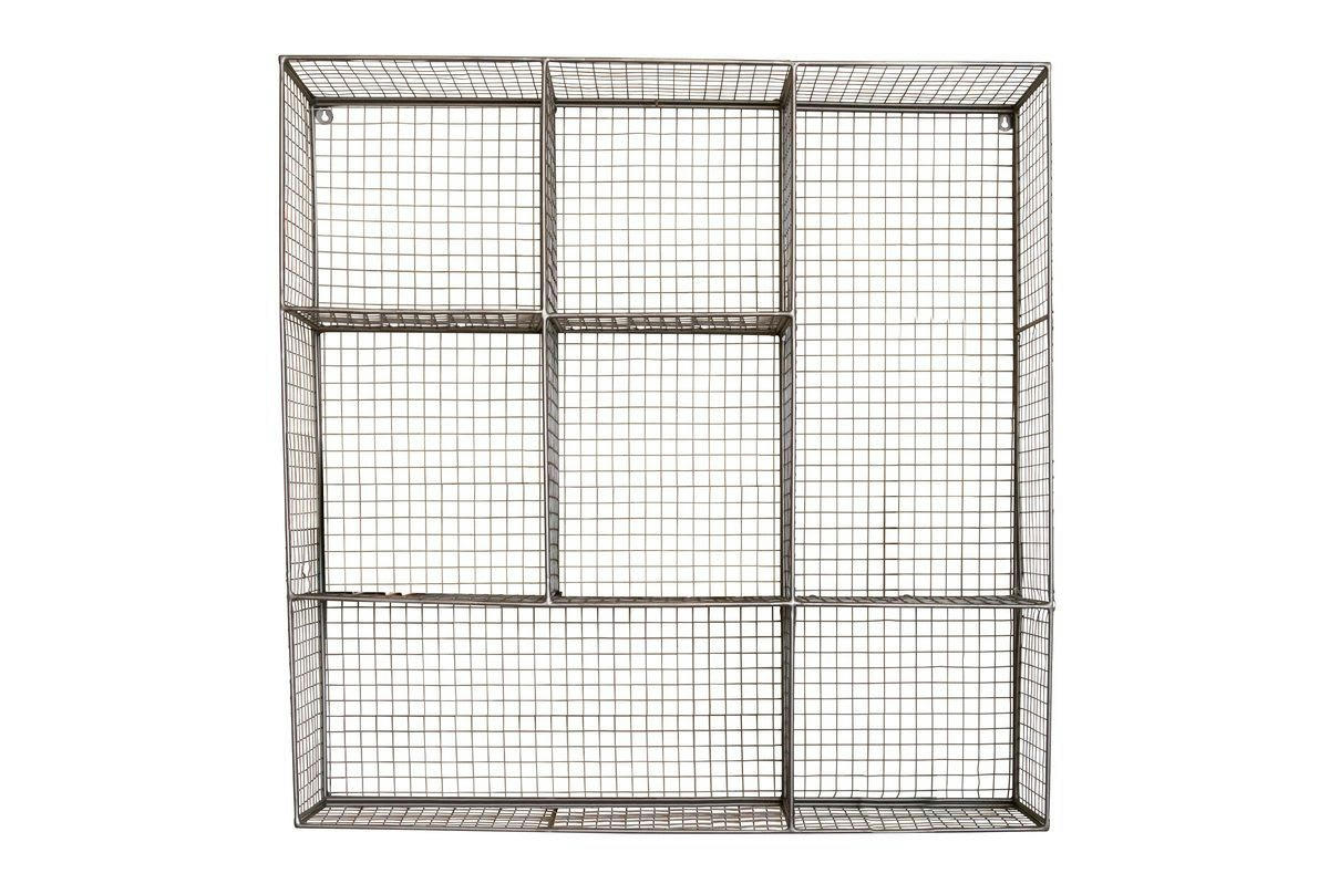 HARLEM - Bibliothèque murale en métal gris