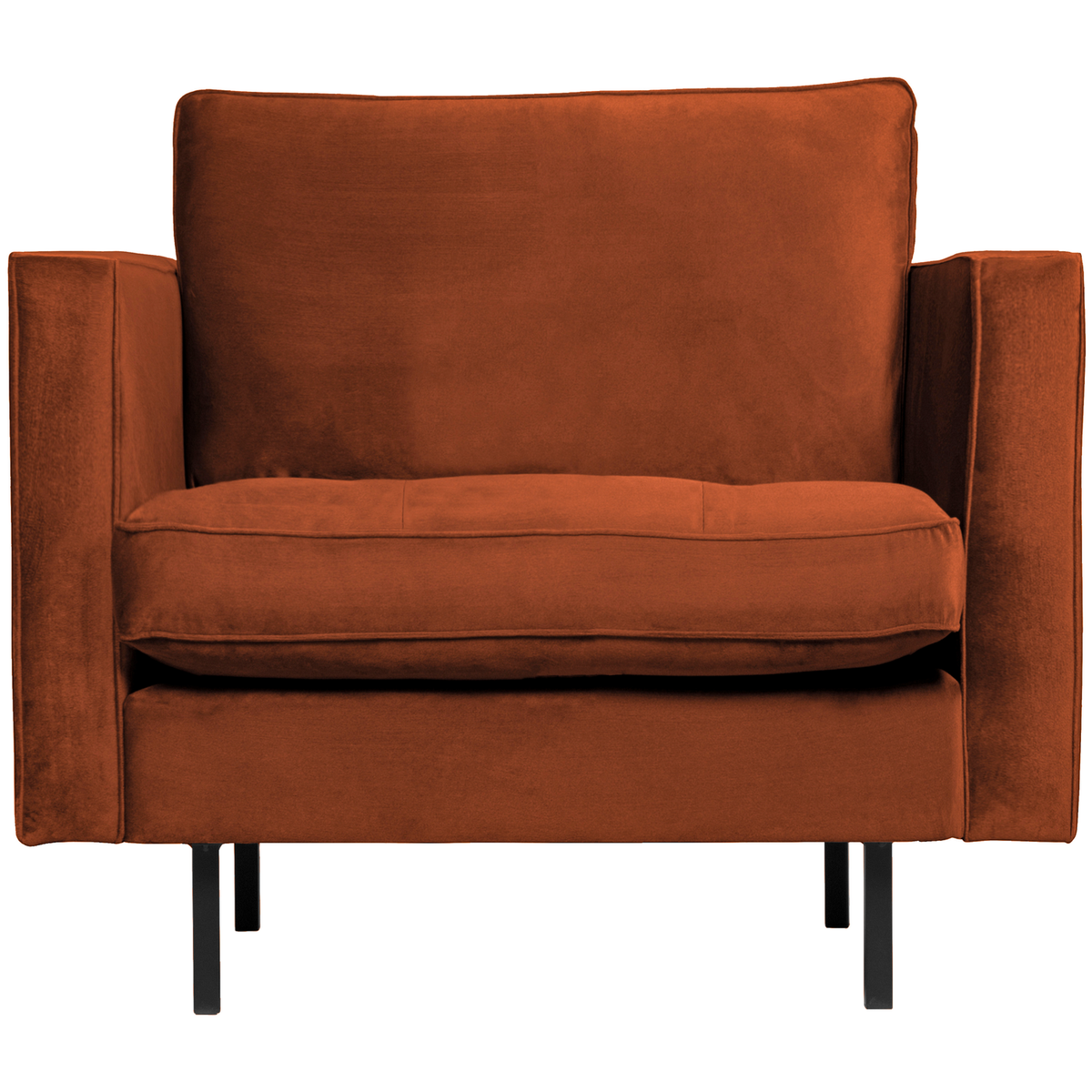 WOOOD classic fauteuil Rodeo - Velvet - Roest - 83x98x88