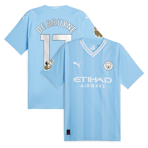 Kevin De Bruyne Manchester City Puma 2023/24 Authentic Player Jersey - Sky Blue