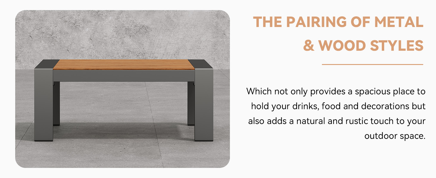 the pairing of metal and wood styles