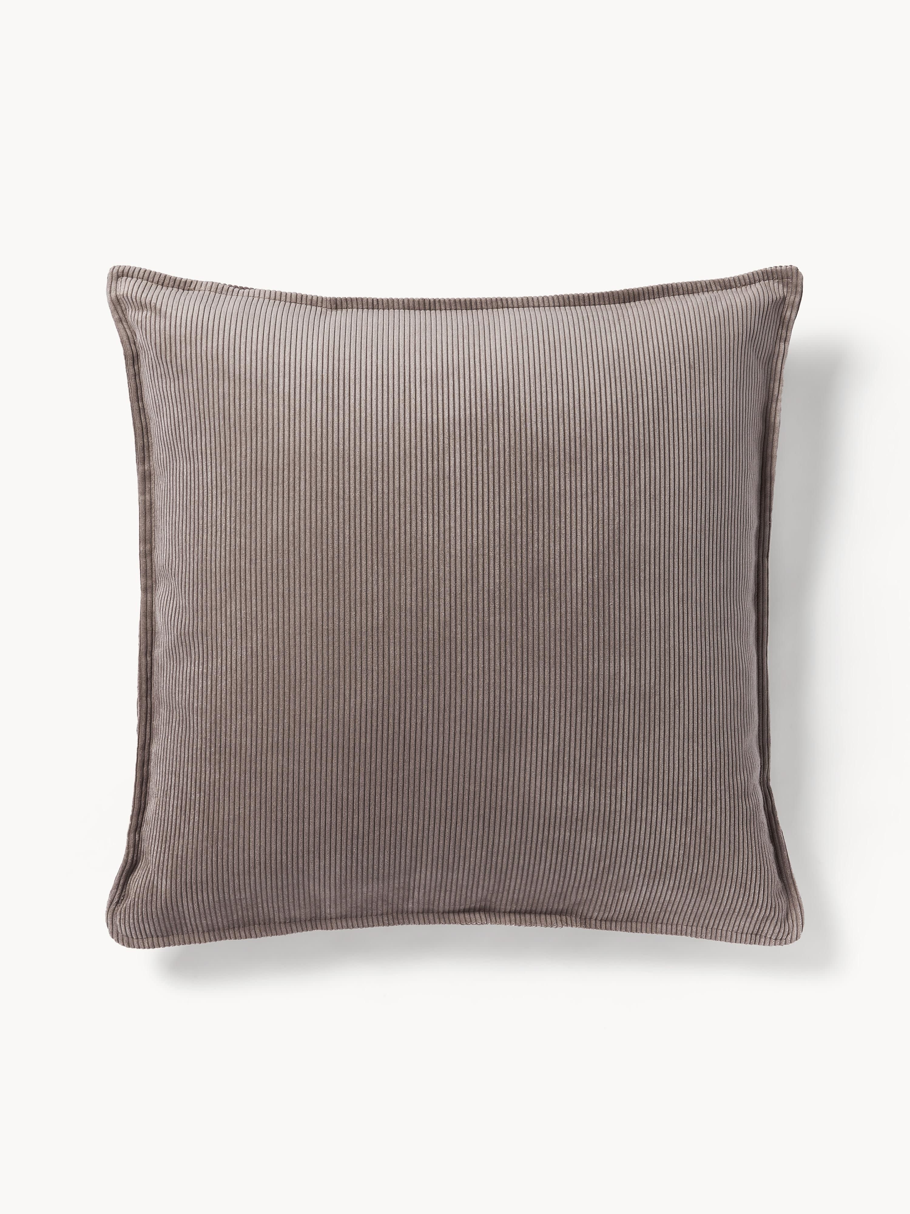 Großes Cord-Sofa-Kissen Lennon, 60 x 60 cm