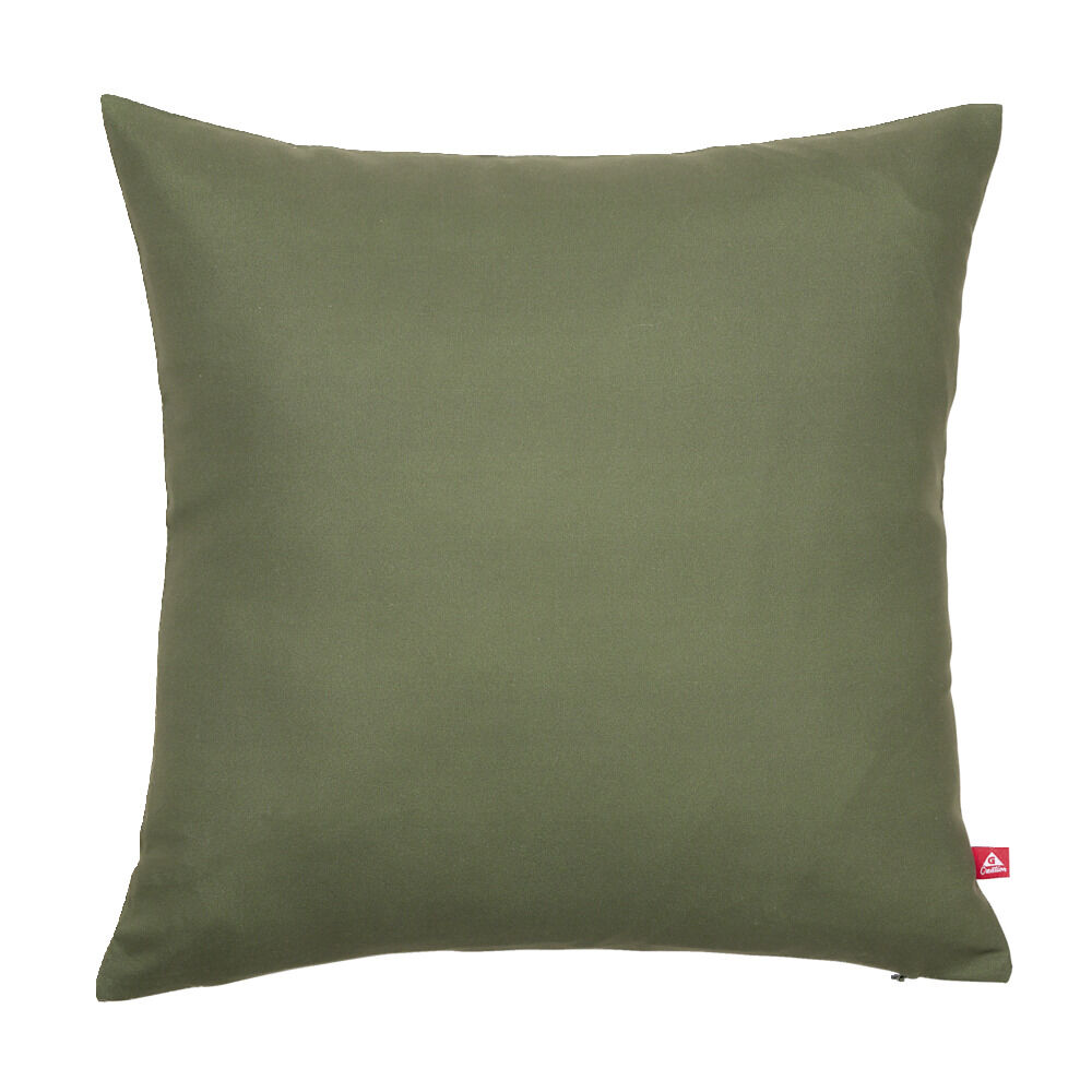 Housse de coussin carrée verte 40x40cm