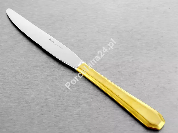 Komplet sztućców 24 cz. na 6 osób Hisar - Riva Gold Satin (4.0/3.0 mm) matowe złoto
